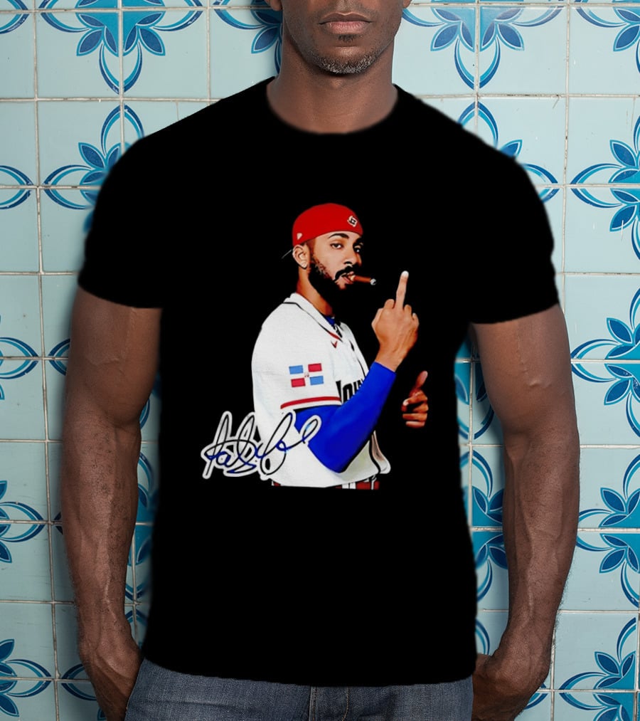Fernando Tatis Jr San Diego Padres Smoking Middle Finger Dominican Jersey T-Shirt