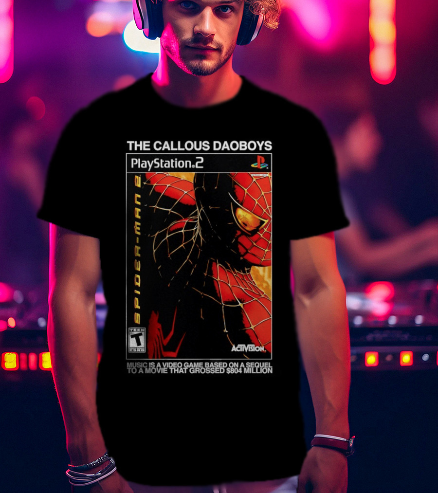 The Callous Daoboys PlayStation Spider Man 2 Activision Video Game Sequel T-Shirt