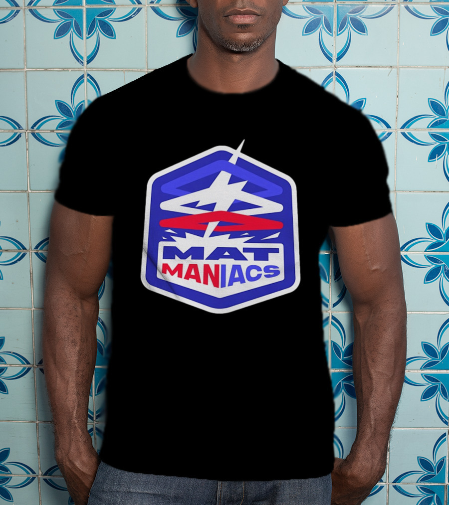Mat Maniacs Wrestling Team Hexagon T-Shirt