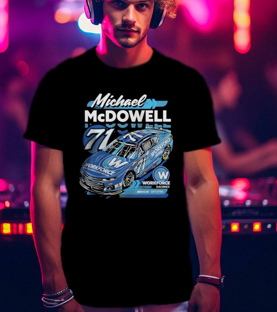 Michael McDowell 71 Workforce NASCAR Spire Motorsports Chevrolet Camaro ZL1 T-Shirt