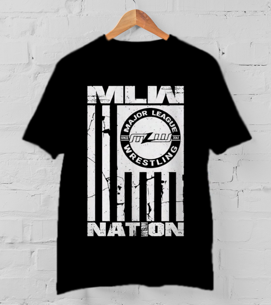 MLW Major League Wrestling Nation American Flag T-Shirt