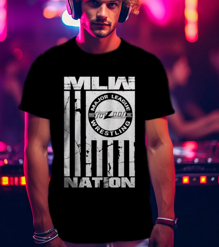 MLW Major League Wrestling Nation American Flag T-Shirt