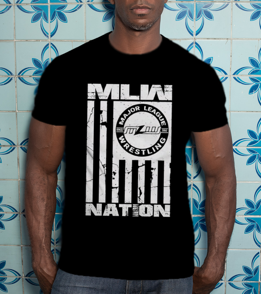 MLW Major League Wrestling Nation American Flag T-Shirt