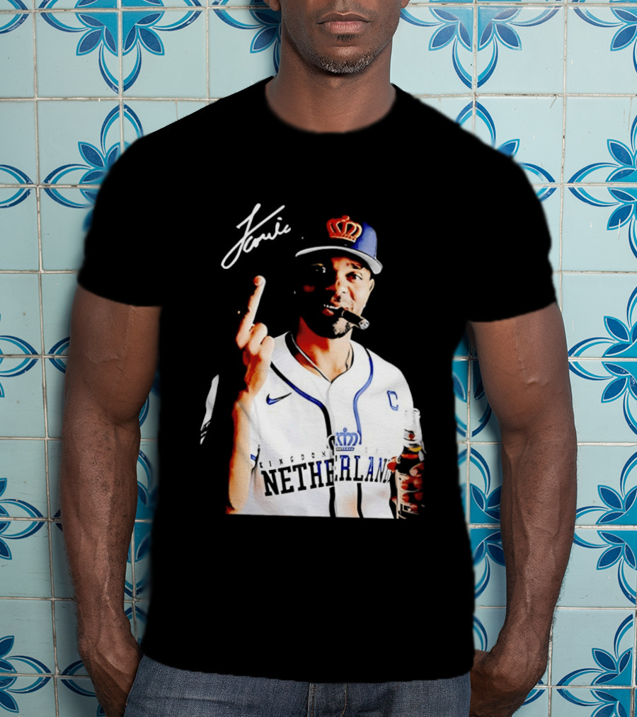 Xander Bogaerts Netherlands Baseball Smoking Gesture Middle Finger T-Shirt