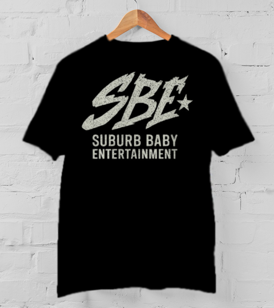 SBE Suburb Baby Entertainment Star Symbol Retro Text Style T-Shirt