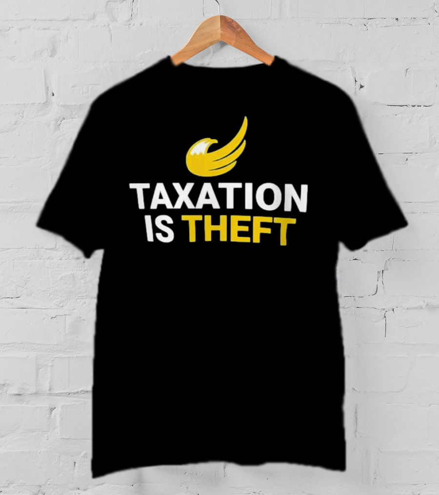 Taxation Is Theft Yellow Winged Icon T-Shirt