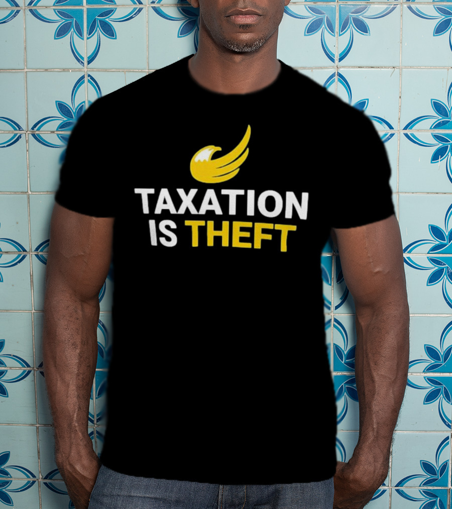 Taxation Is Theft Yellow Winged Icon T-Shirt