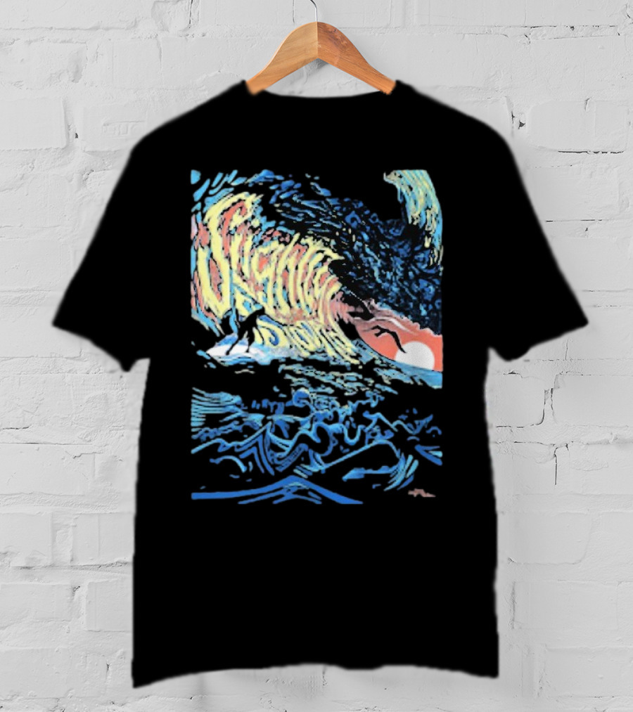 Slightly Stoopid Alders Surf Wave Sunset Sailboat Ocean Surfing T-Shirt