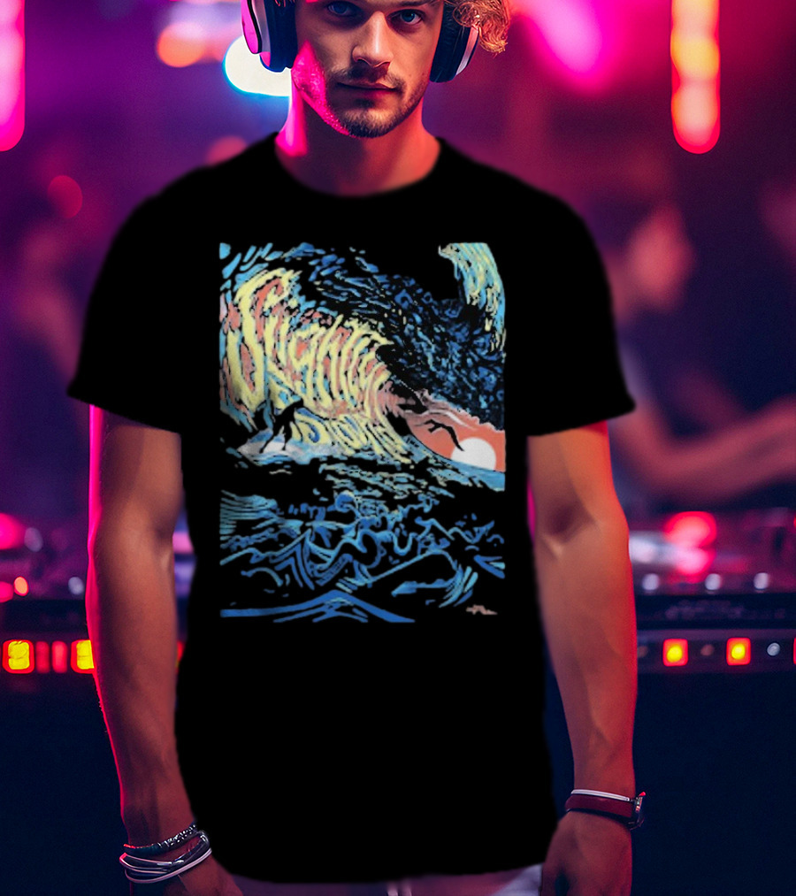 Slightly Stoopid Alders Surf Wave Sunset Sailboat Ocean Surfing T-Shirt