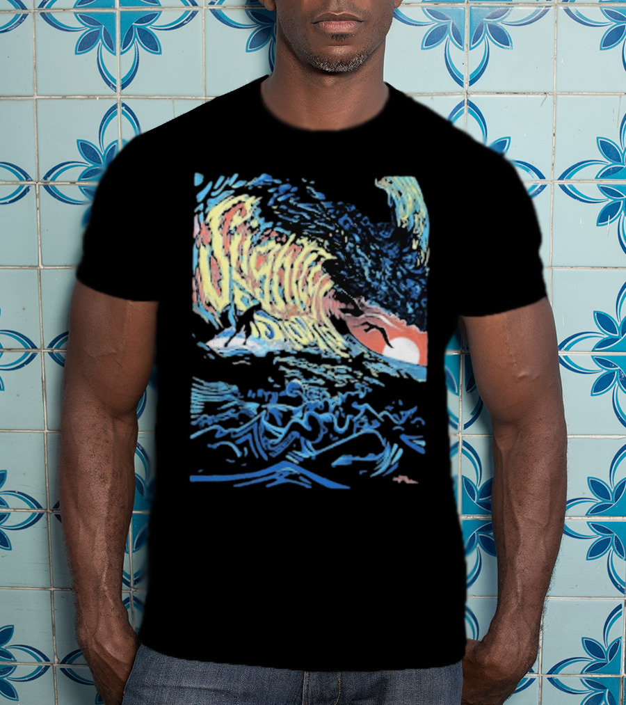 Slightly Stoopid Alders Surf Wave Sunset Sailboat Ocean Surfing T-Shirt