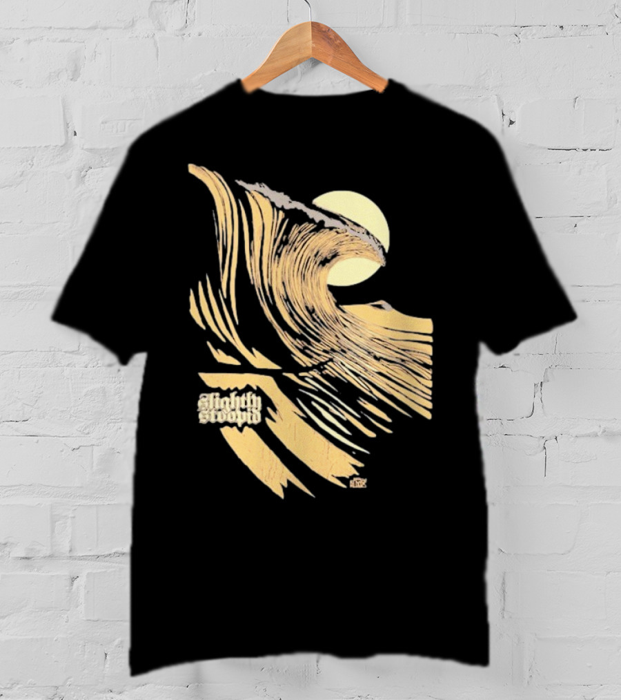 Slightly Stoopid Coffee Surf Co Alders Wave Art Vintage Sun T-Shirt