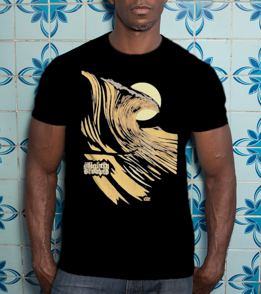 Slightly Stoopid Coffee Surf Co Alders Wave Art Vintage Sun T-Shirt