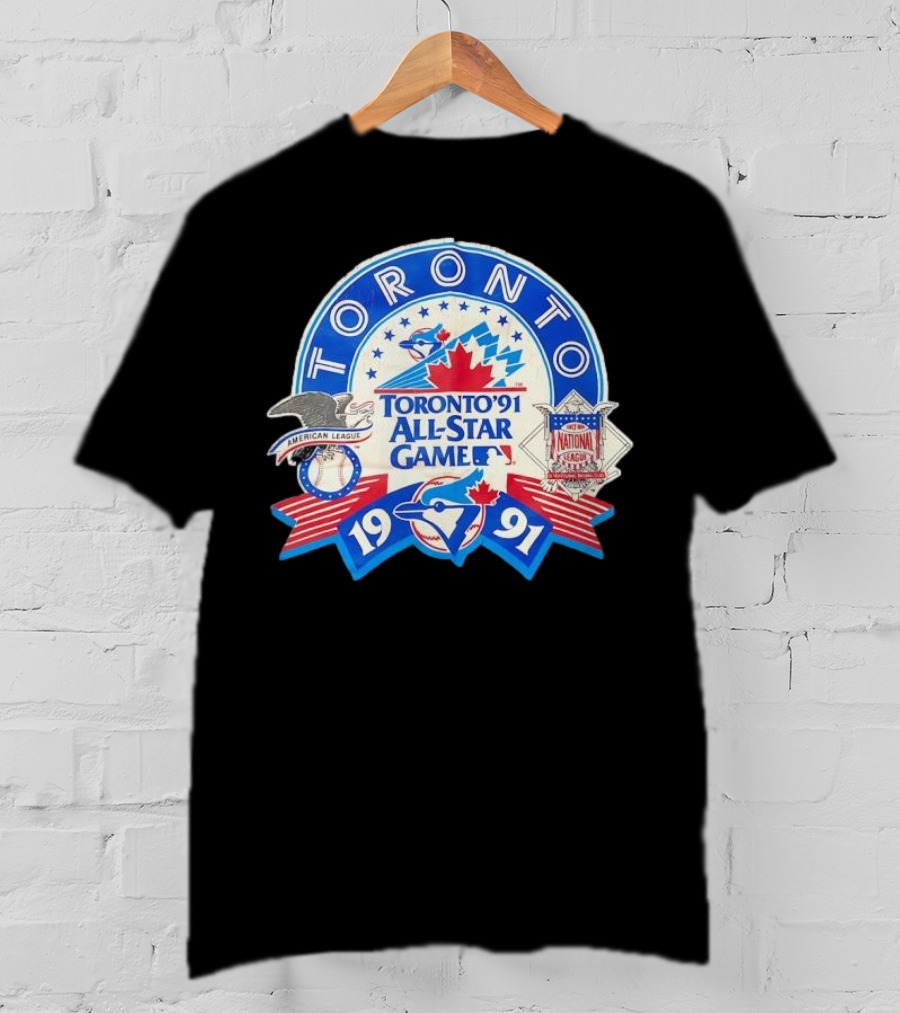 Toronto 1991 All-Star Game American League Vs National League Blue Jays Emblem T-Shirt