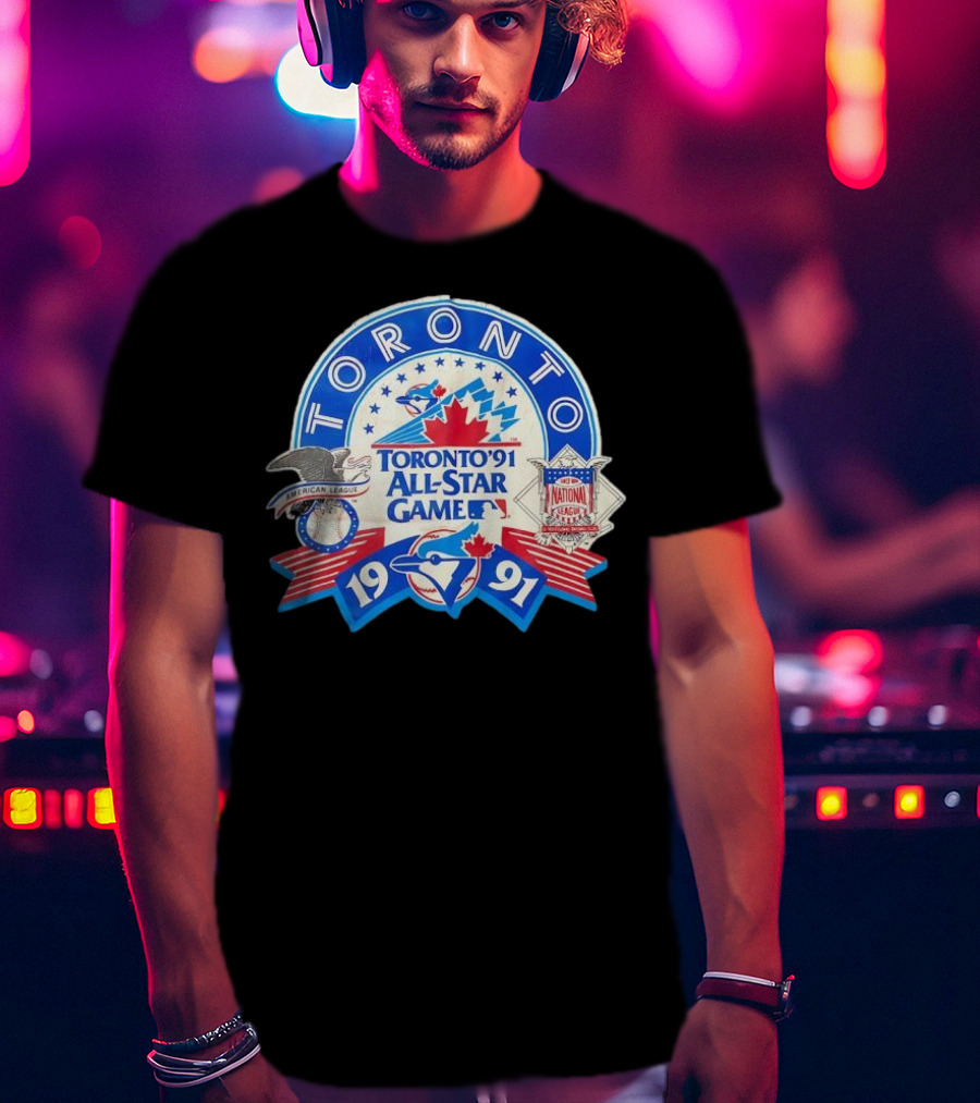 Toronto 1991 All-Star Game American League Vs National League Blue Jays Emblem T-Shirt