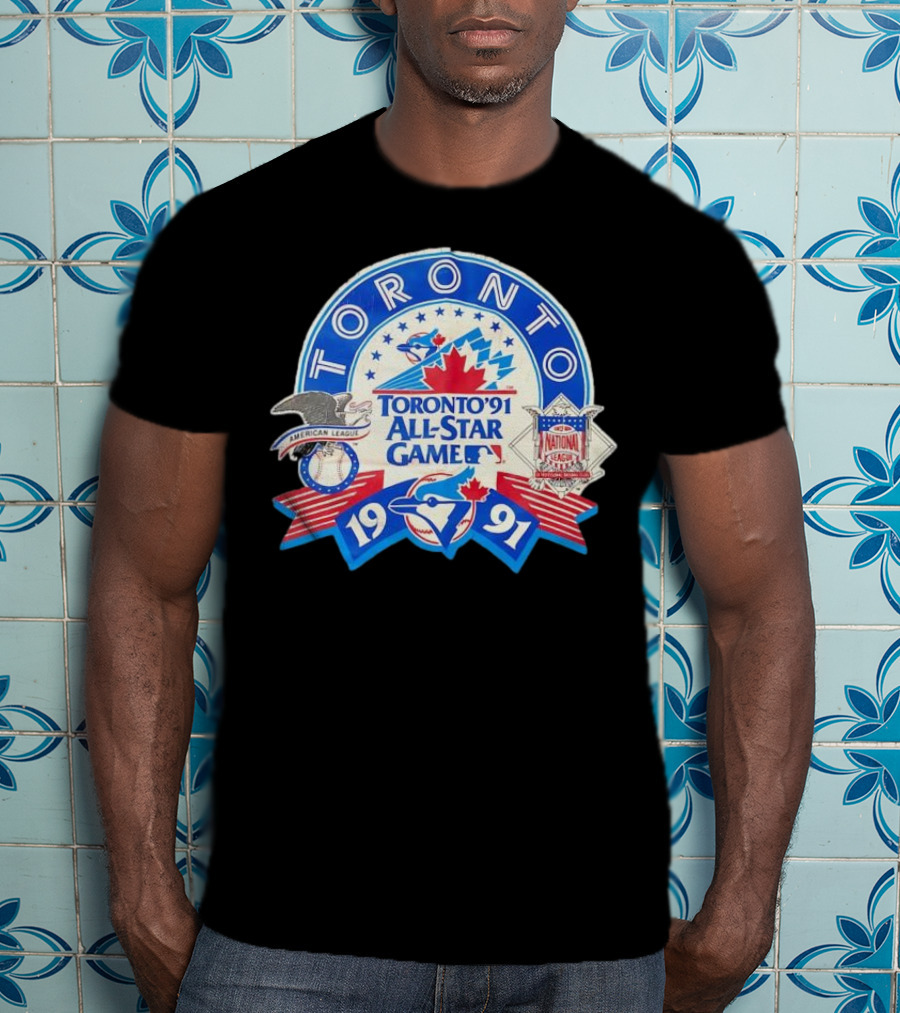 Toronto 1991 All-Star Game American League Vs National League Blue Jays Emblem T-Shirt