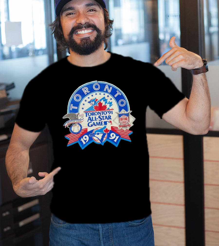 Toronto 1991 All-Star Game American League Vs National League Blue Jays Emblem T-Shirt