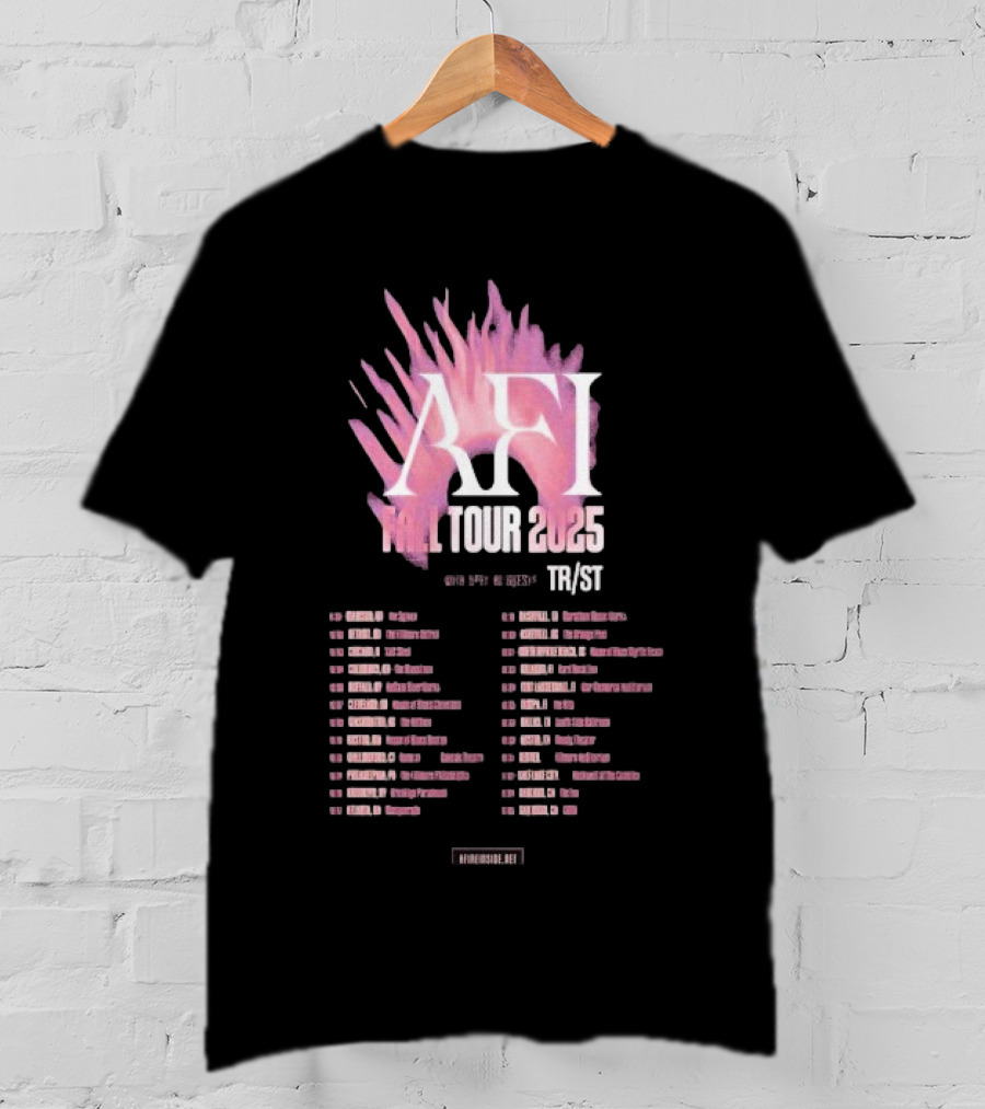 AFI Fall Tour 2025 Concert Schedule With TR/ST Dates And Locations T-Shirt