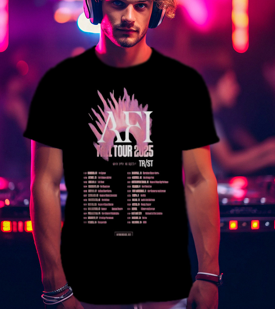 AFI Fall Tour 2025 Concert Schedule With TR/ST Dates And Locations T-Shirt