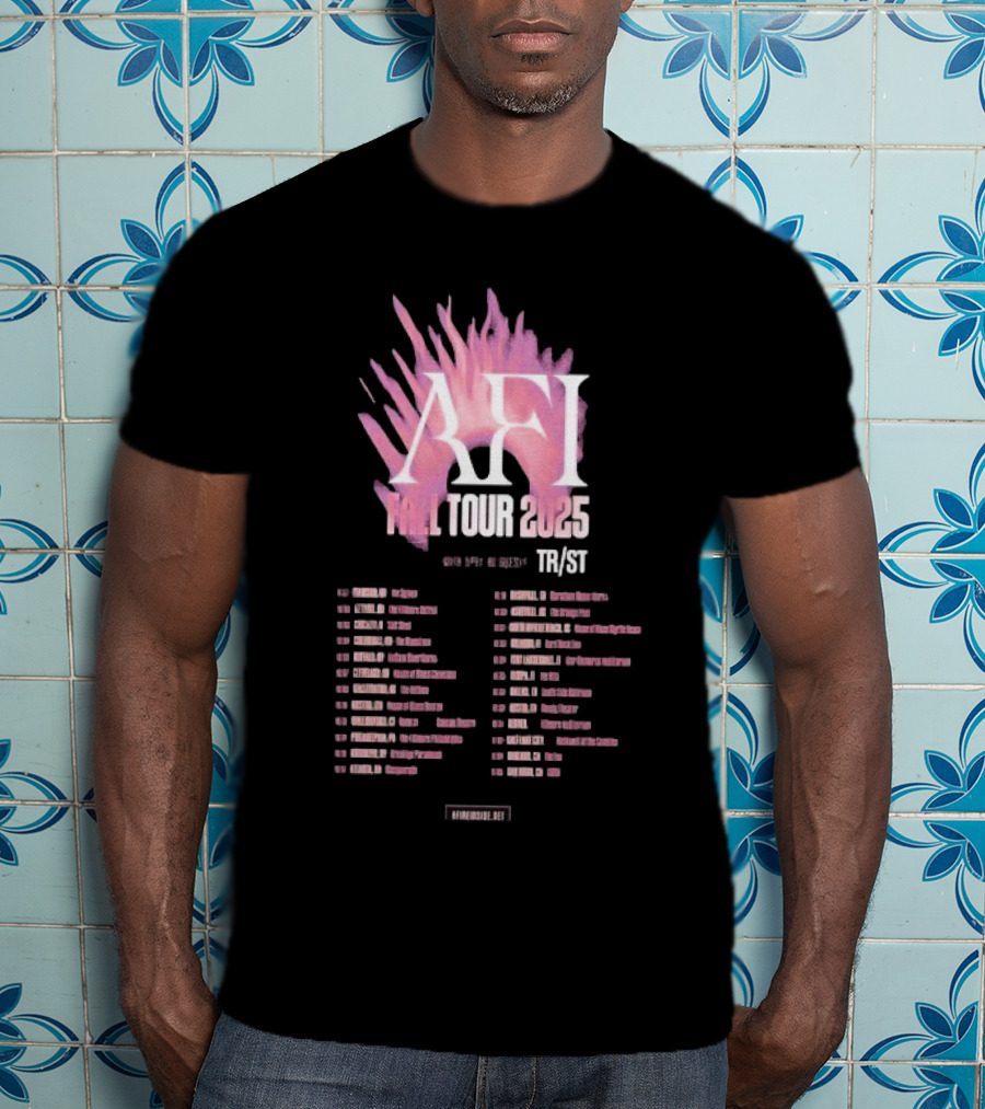 AFI Fall Tour 2025 Concert Schedule With TR/ST Dates And Locations T-Shirt
