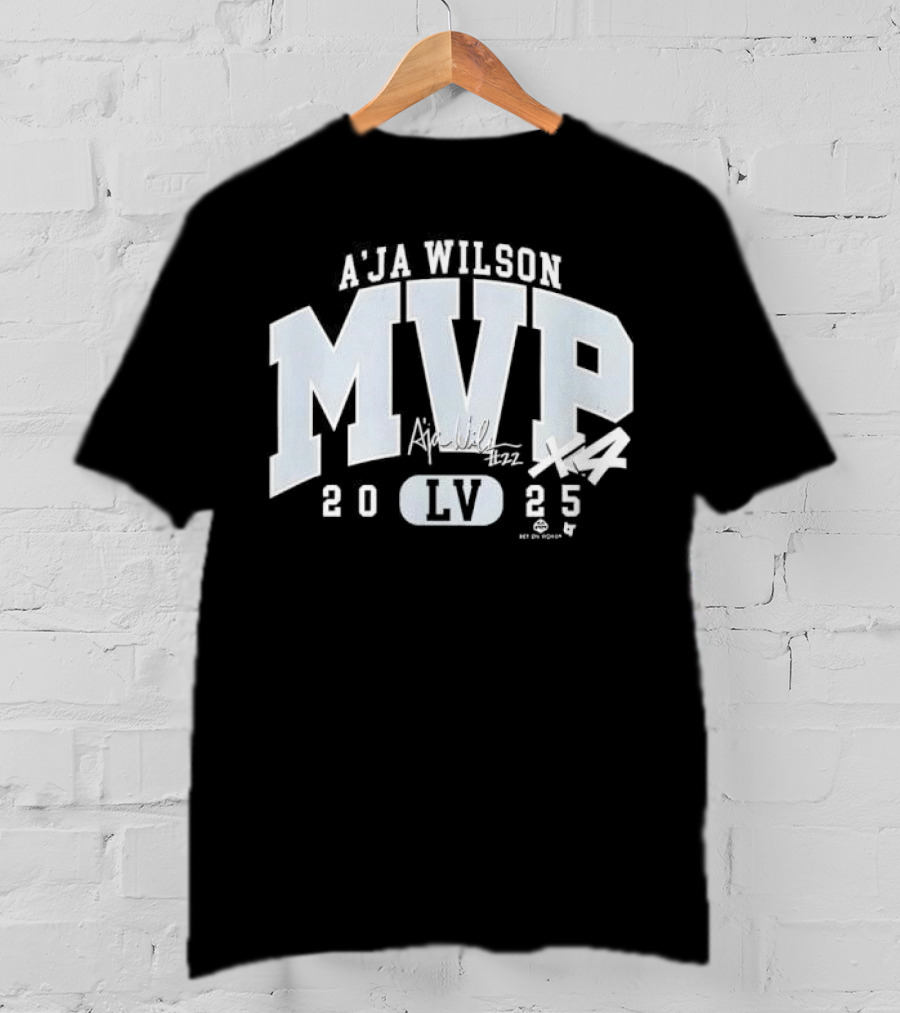 A'ja Wilson MVP 2025 LV Basketball Signature T-Shirt