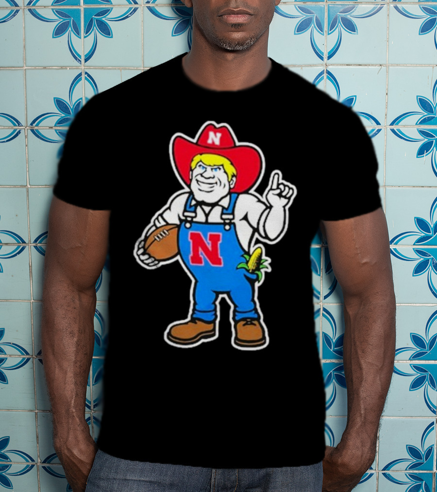 Andrew Whitworth Ryan Fitzpatrick Nebraska Huskers Herbie Husker Football Mascot T-Shirt