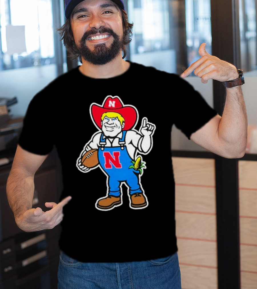 Andrew Whitworth Ryan Fitzpatrick Nebraska Huskers Herbie Husker Football Mascot T-Shirt