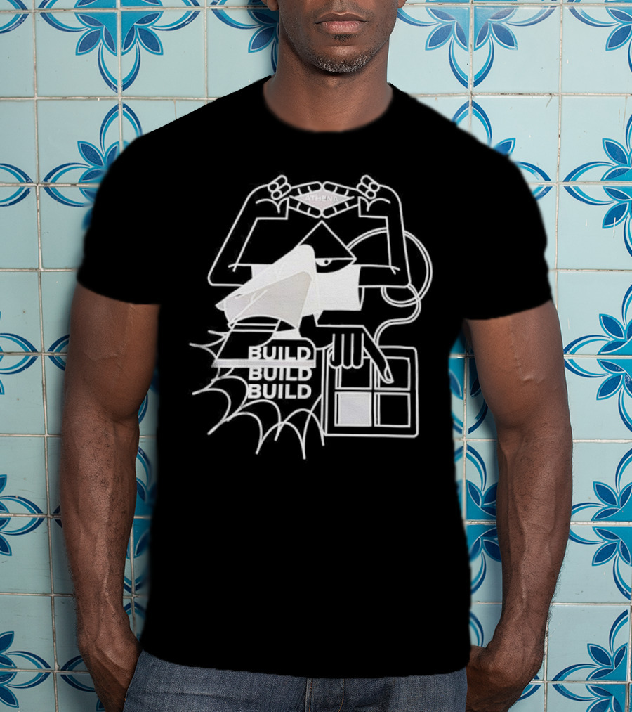 Athena Build Architecture Blueprint Design Construction Blueprint T-Shirt