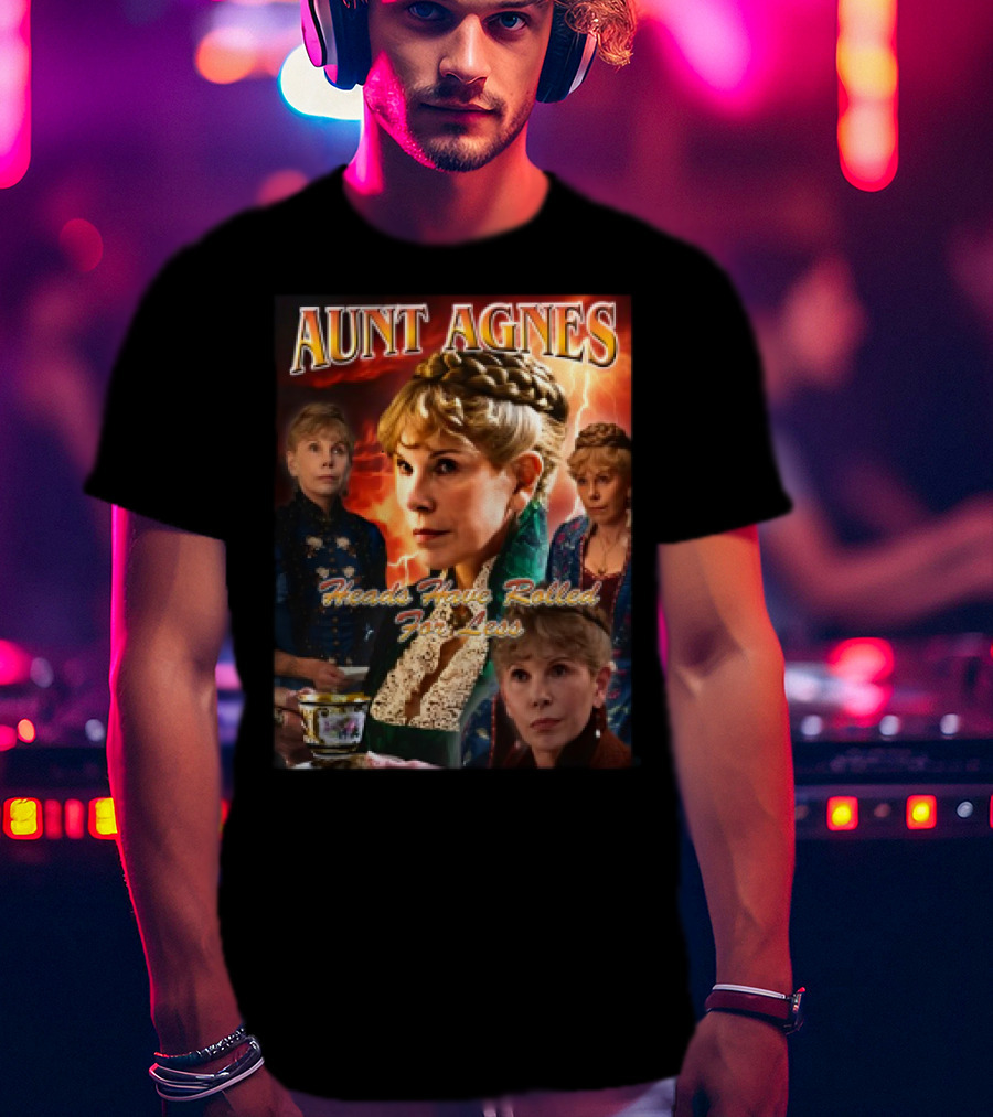 Aunt Agnes Heads Have Rolled For Less Lightning Tea Cup Collage T-Shirt