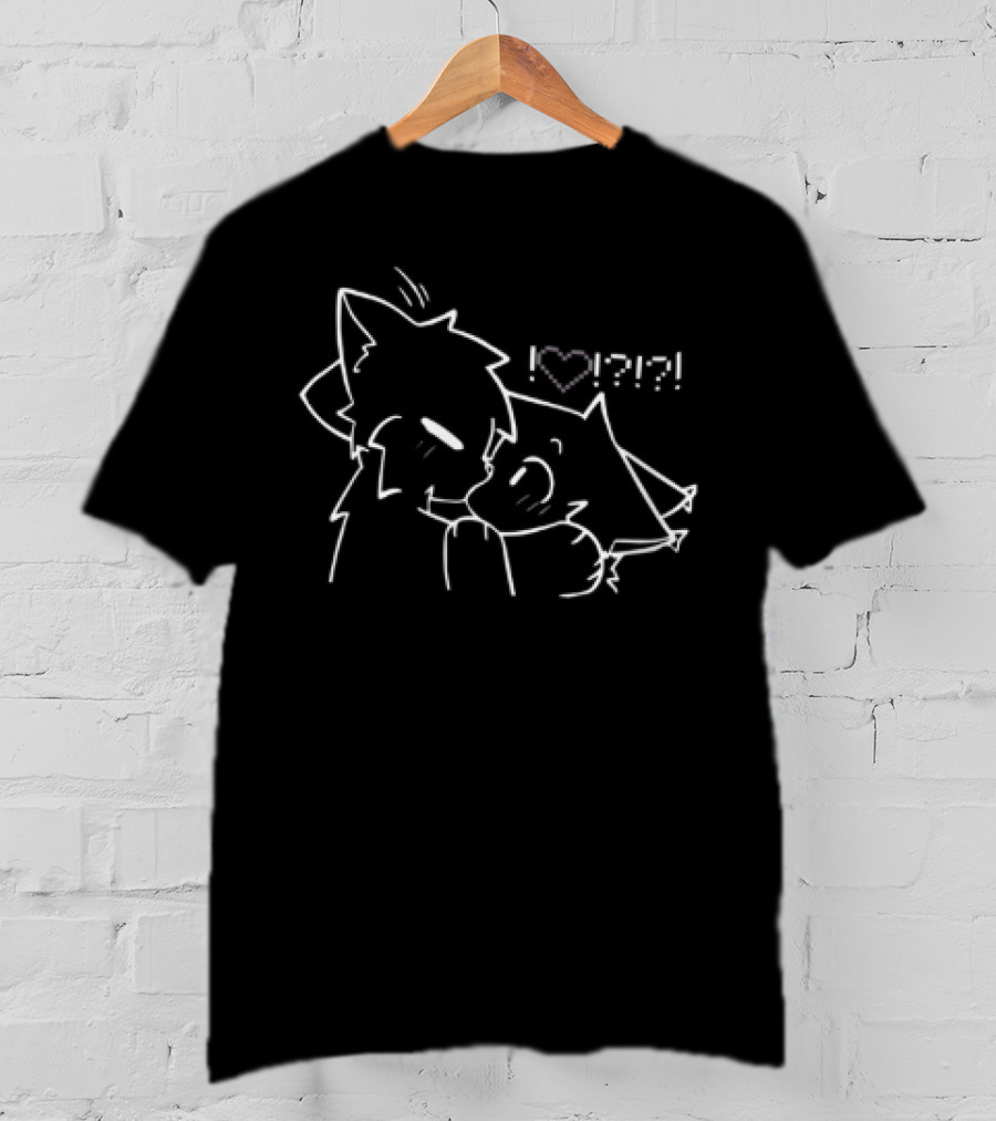 Boykisser Couple Cute Heart Doodle Art T-Shirt