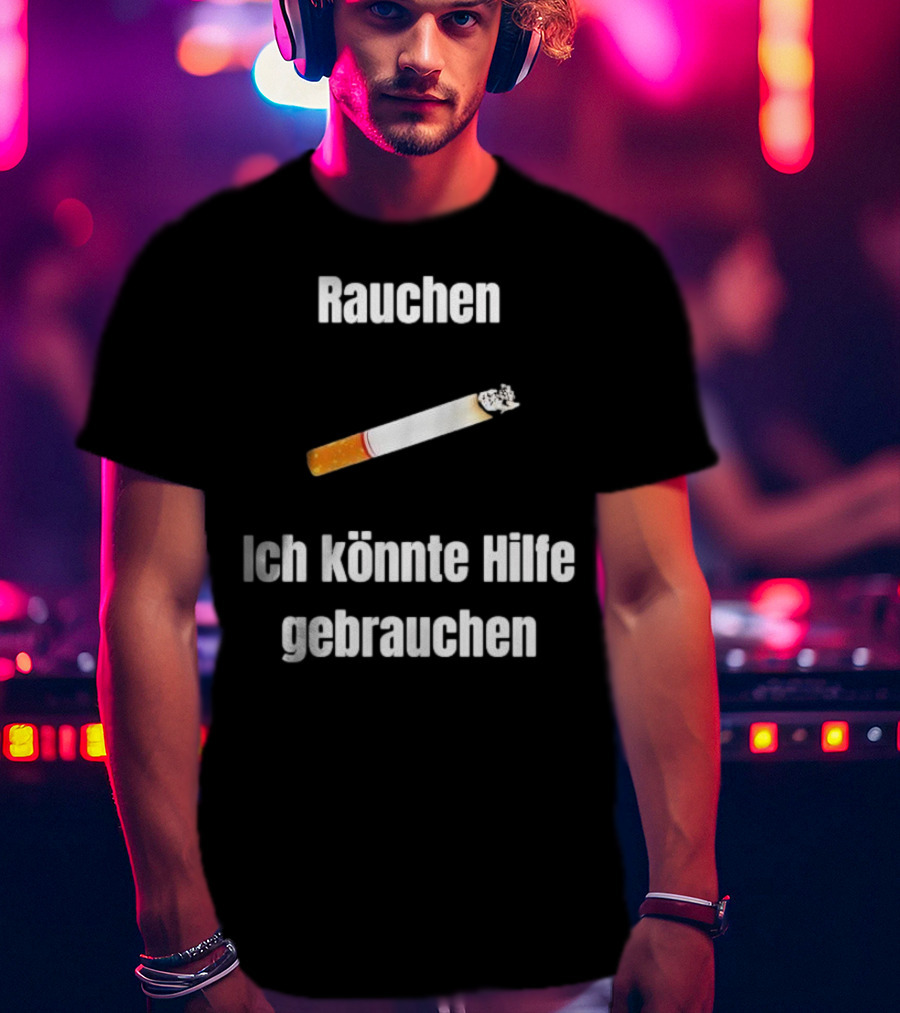 Rauchen Ich Könnte Hilfe Gebrauchen Burning Cigarette T-Shirt
