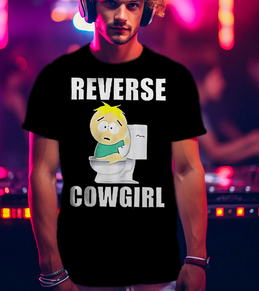 Butters Stotch South Park Reverse Cowgirl Toilet Scene T-Shirt