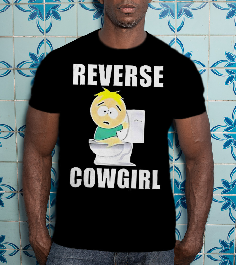 Butters Stotch South Park Reverse Cowgirl Toilet Scene T-Shirt