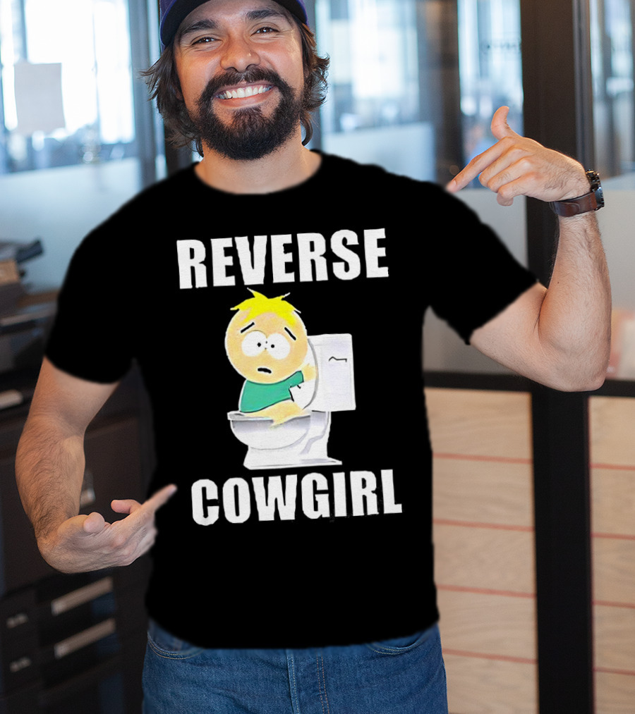 Butters Stotch South Park Reverse Cowgirl Toilet Scene T-Shirt