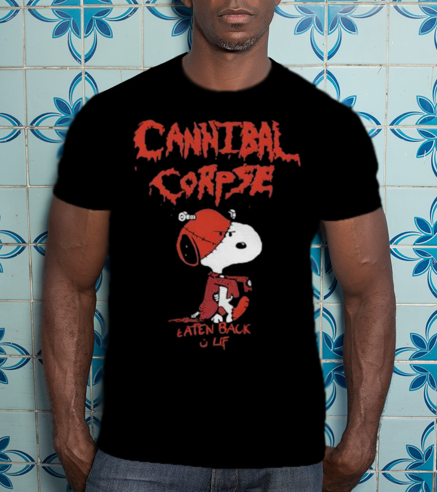 Cannibal Corpse Eaten Back To Life Snoopy Parody T-Shirt
