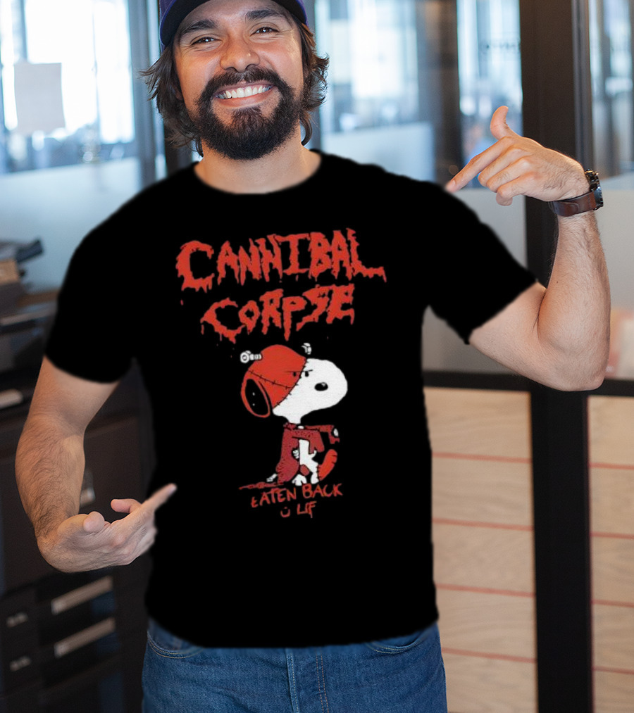 Cannibal Corpse Eaten Back To Life Snoopy Parody T-Shirt