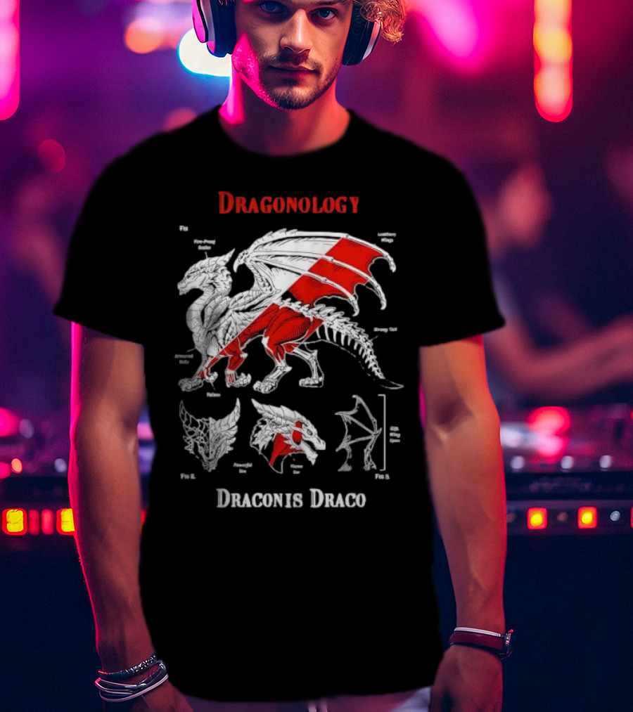 Dragonology Draconis Draco Anatomy Diagram Dragon Study T-Shirt