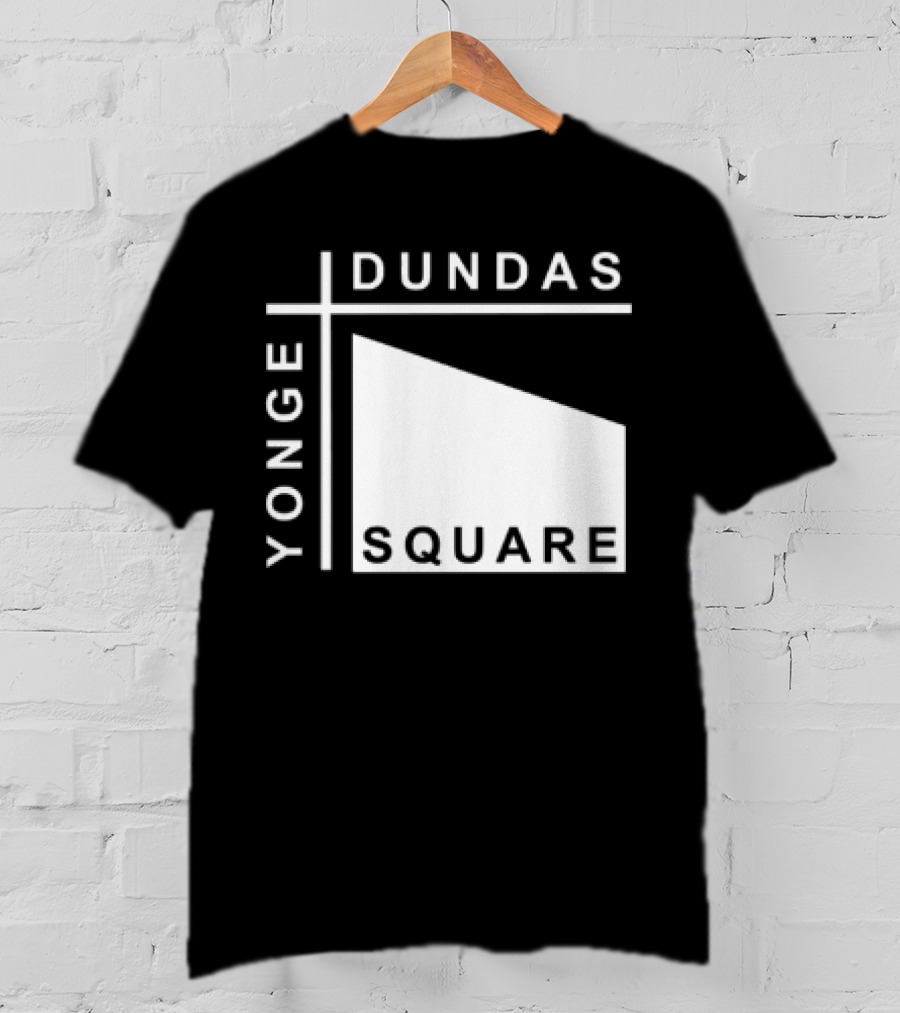 Yonge Dundas Square Toronto Landmark Icon Text T-Shirt
