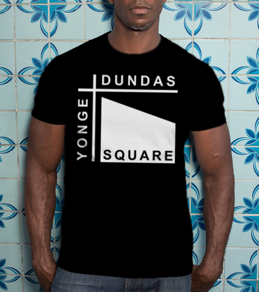 Yonge Dundas Square Toronto Landmark Icon Text T-Shirt