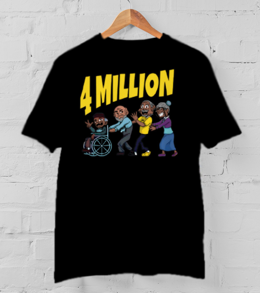 Daydrianharding 4 Million Subscribers Celebration With Group Cartoon Characters T-Shirt