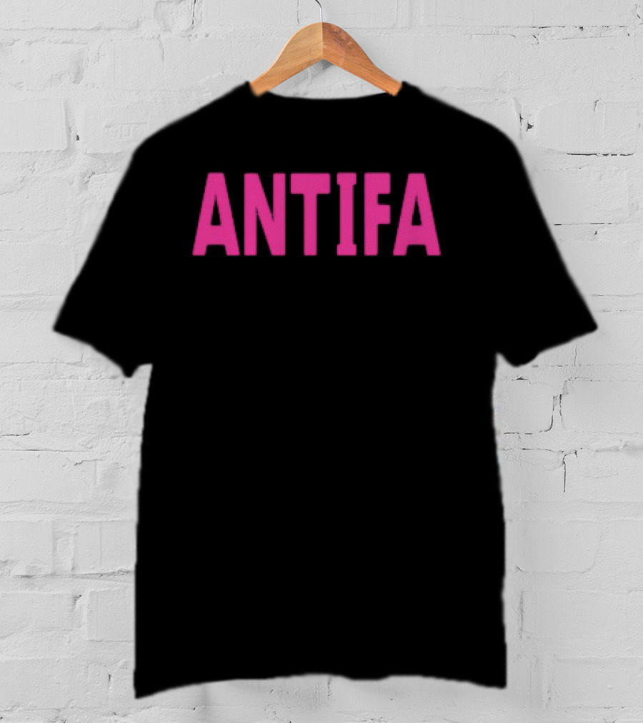ANTIFA Bold Pink Text Carrie Milburn T-Shirt