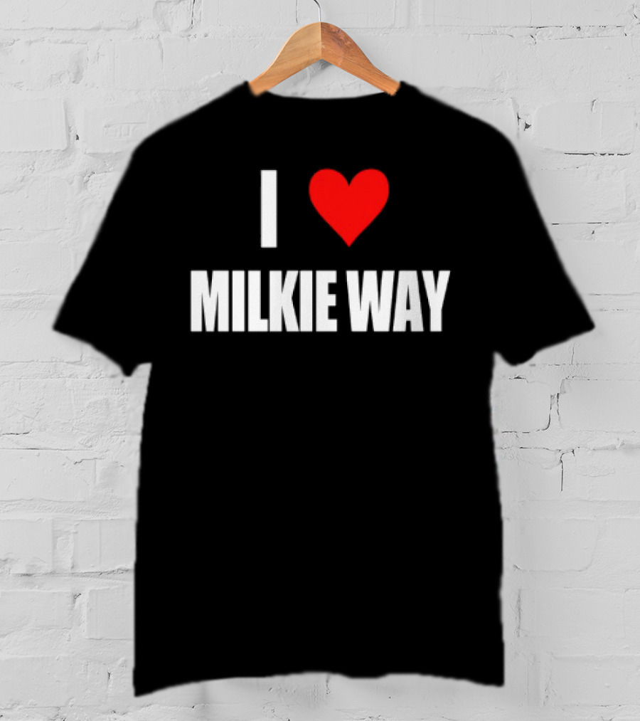 I Love Milkie Way Cute Cow Theme T-Shirt