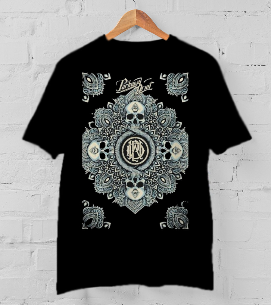 Parkway Drive OVO Arena Wembley Oct 4 2025 Skull Mandala Artwork T-Shirt