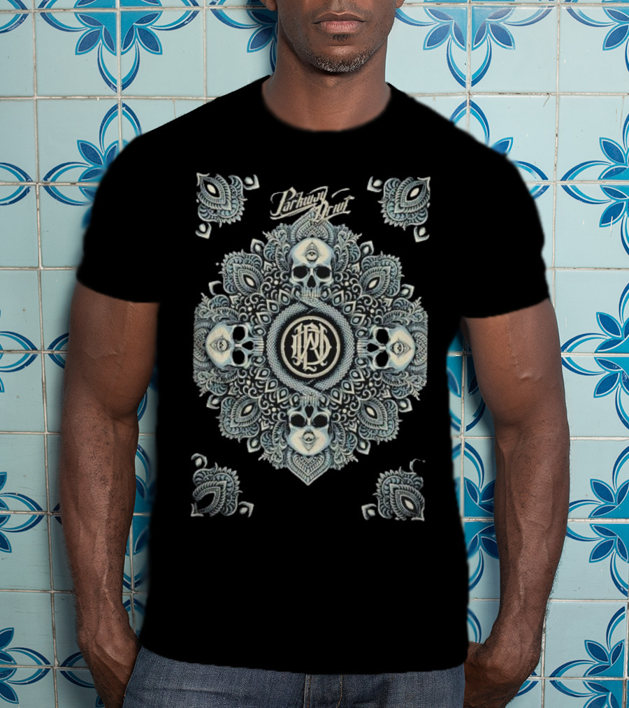 Parkway Drive OVO Arena Wembley Oct 4 2025 Skull Mandala Artwork T-Shirt