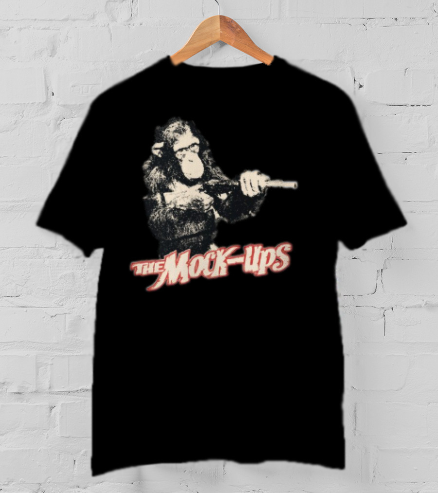 The Mock Ups Monkey Holding Toy Gun T-Shirt