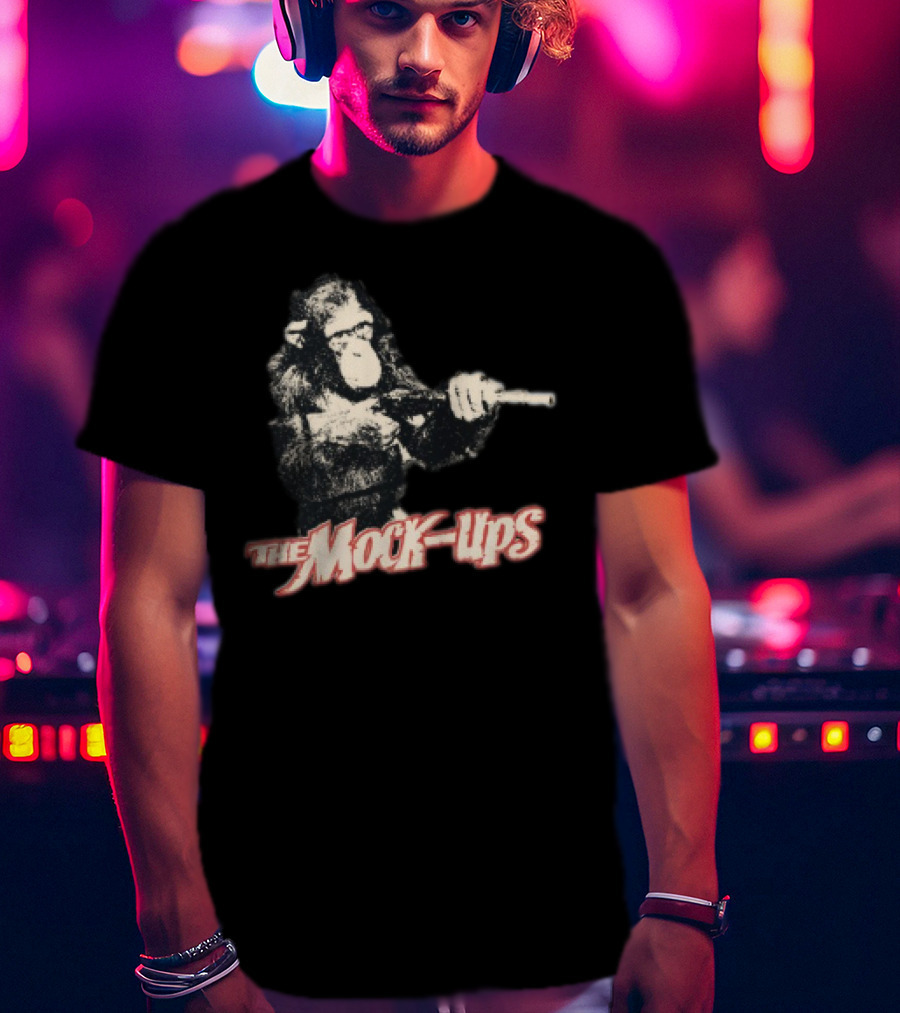 The Mock Ups Monkey Holding Toy Gun T-Shirt