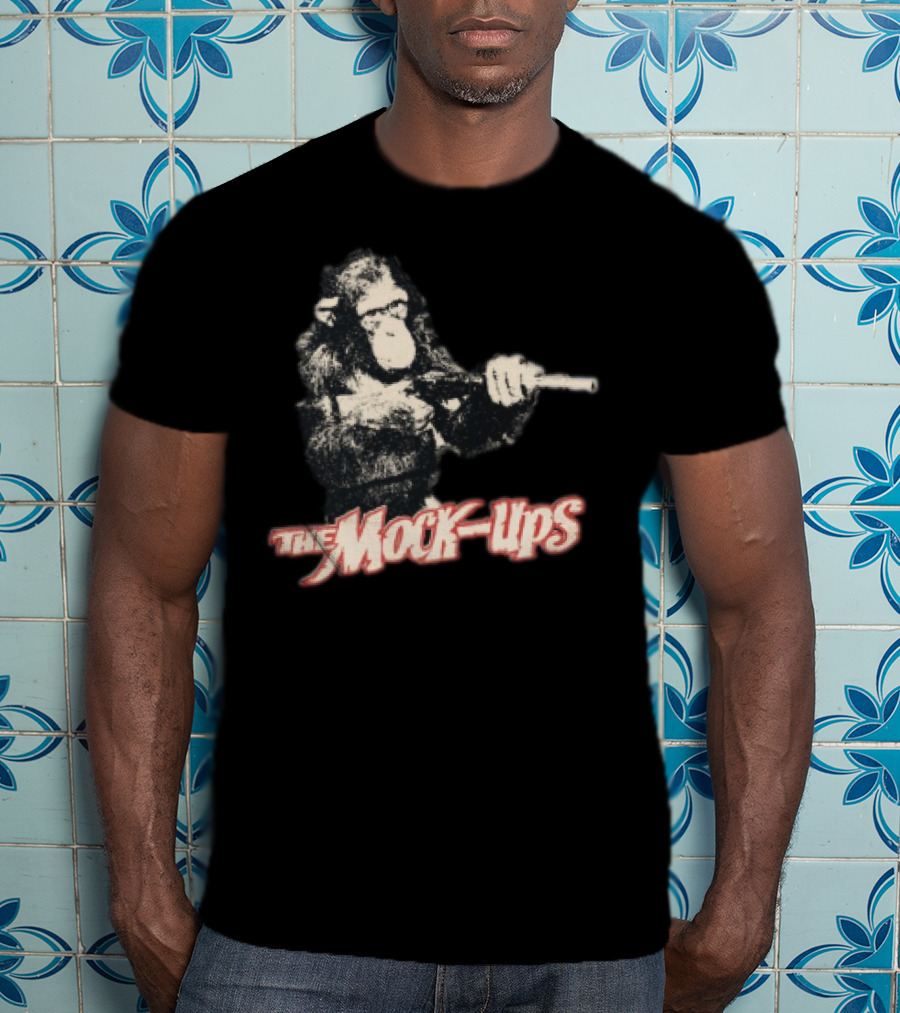 The Mock Ups Monkey Holding Toy Gun T-Shirt