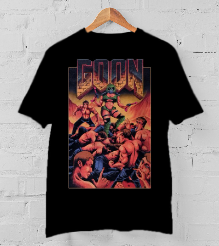 Goon Comic Style Muscle Battle Retro Graphics T-Shirt