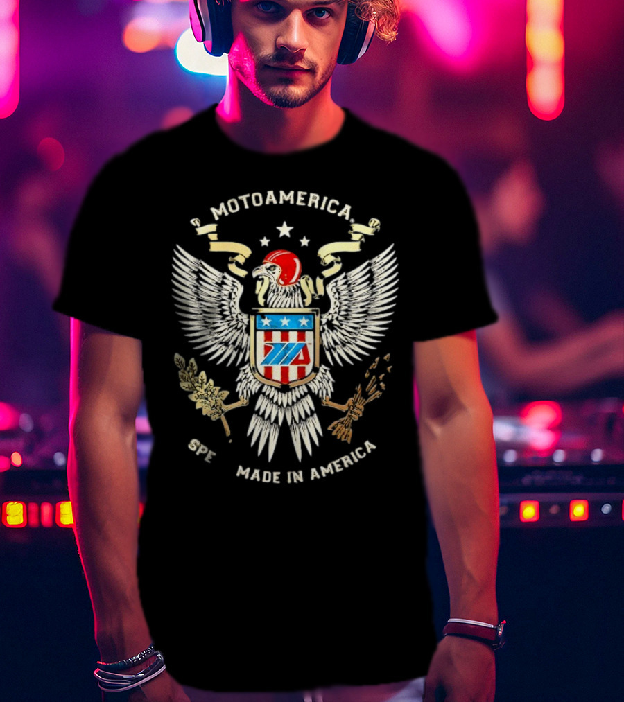 MotoAmerica American Eagle Speed Made In America T-Shirt