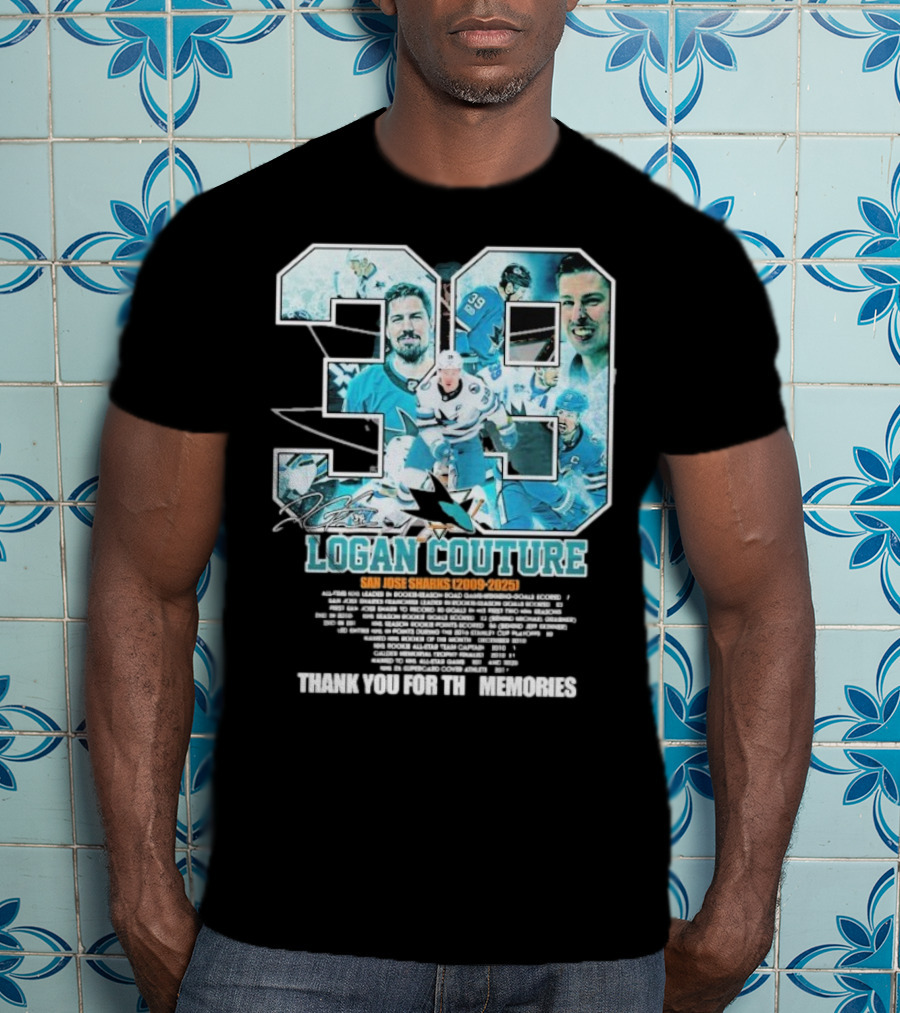 Logan Couture San Jose Sharks 2009 2025 Hockey Memories Thank You T-Shirt