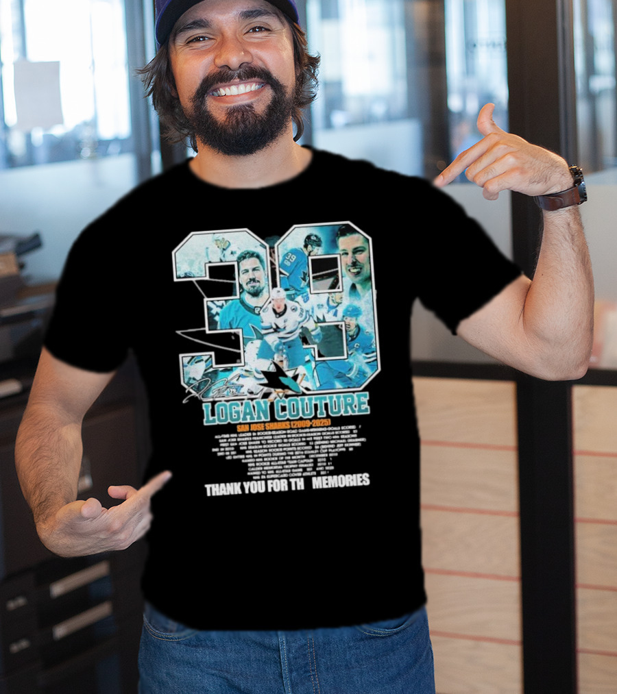 Logan Couture San Jose Sharks 2009 2025 Hockey Memories Thank You T-Shirt